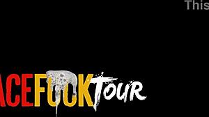 Big lips latina chokes on cock slammed against wall for messy facial