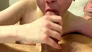 Leo Casanova blasts insane facial on redhead after big cock suck