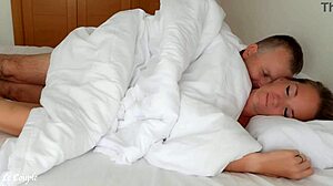 couple morning wake up creampie sex