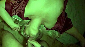 Fucking stepmom's throat deep cum in mouth rough pov swallow!