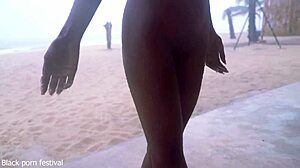 Skinny Ebony Village Girl Dances Naked In Rain