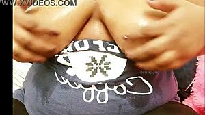 sexy north indian girl bares her huge boobs up close