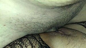 fucking wife's big pussy in sexy bodystocking lover style?