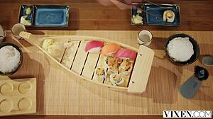 Vixen curvy blonde Angel stretched by friend's massive cock