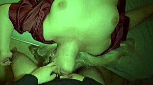 Fucking stepmom's throat deep cum in mouth rough pov swallow!