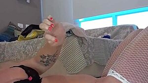 shoving vibrator deep ass come jerk off with me