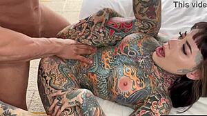 Tattoo Curvy Tiger Lilly Rides Maximo's Huge Dick Wildly!