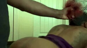 Amateur Couple's Juicy Bent-Over Doggystyle Hair-Pulling Creampie Backshots