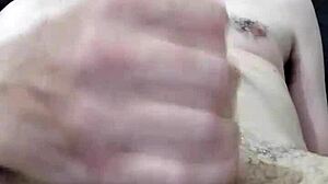 close-up brazilian guy jerks cock 10 minutes homemade masturbation