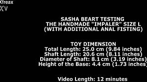 Sasha Beart Tests Handmade Impaler L with Anal Fisting