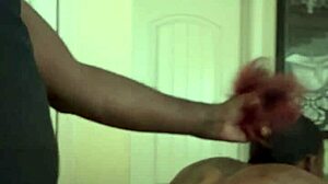 Amateur Couple's Juicy Bent-Over Doggystyle Hair-Pulling Creampie Backshots