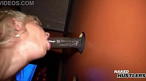 nympho wife sneaks to gloryhole daily suckin stranger cocks huh