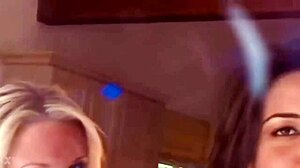 playmate alison knight strips then gets clothes ripped in hot three-way action