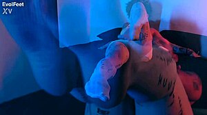 emilly's sexy nylon feet up close wanna lick these pretty toes?