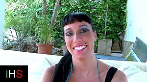 man that horny brunette with perfect tits got drilled outdoors good