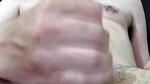 close-up brazilian guy jerks cock 10 minutes homemade masturbation