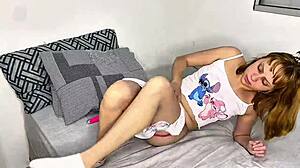 Brazilian Teen's Sheer Red Anal Creampie Orgasm Total