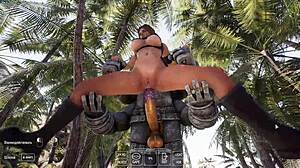 lara croft's big tits cave puzzle anal creampie hentai