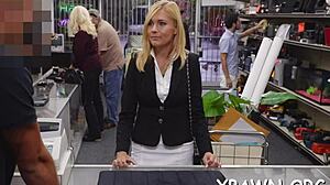 wow that astonishing young babe's tight pussy gets wrecked in shop