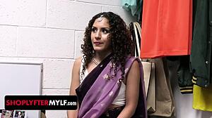 exotic indian milf caught shoplifting gets stripped fucked deep