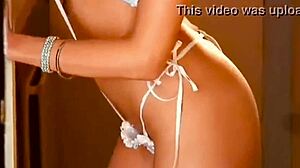 playmate alison knight strips then gets clothes ripped in hot three-way action