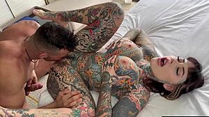 Tattoo Curvy Tiger Lilly Rides Maximo's Huge Dick Wildly!