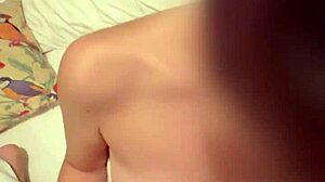 intimate asian teen couple rides cowgirl in passionate bedroom sex video