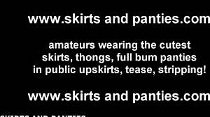 redhead britney... flashes panties then strips in kitchen uh