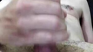 close-up brazilian guy jerks cock 10 minutes homemade masturbation