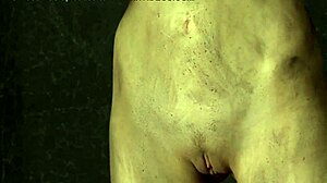 cute cosplay babe chained up fingers shaved pussy and boobs