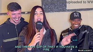 Street chick joins BBC threesome pounding!