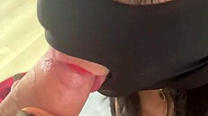 Red lipstick blowjob doggystyle