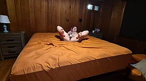 milf housewife solo masturbates dirty talk feet fetish natural tits barefoot new years eve