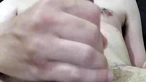 close-up brazilian guy jerks cock 10 minutes homemade masturbation