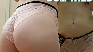 Sexy Teen Lingerie Strips Nude Panties Off Young