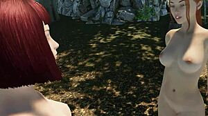 lets play paradise trails vr part 8 shaved redhead outdoor pussy