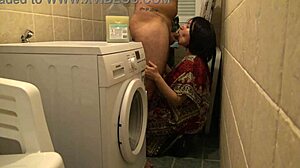 hey, my amateur cuckold wife takes rough basement pounding while hubby's working