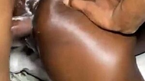 rough ebony threesome ends with squirting cum before dubai goodbye