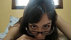 Curvy Brazilian babe begs for huge cock cumshot creampie