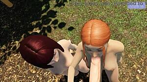 lets play paradise trails vr part 8 shaved redhead outdoor pussy