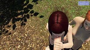 lets play paradise trails vr part 8 shaved redhead outdoor pussy