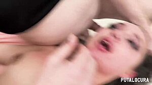 Sara Villegas' Emotional Deepthroat Bliss in Saliva-Soaked BDSM Threesome