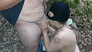 french slave bent over forest cumshot humiliation