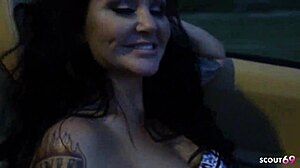 Curvy tattooed big ass boobs cougar Maci Maquire cheats with pickup fuck