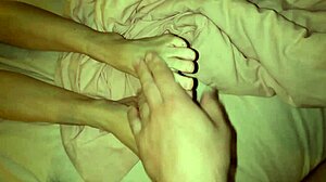 stylish teen's big nipples and shaved pussy filmed close-up massage