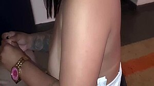 friend licks his balls while i ride cock with my wet pussy