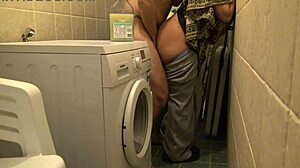 hey, my amateur cuckold wife takes rough basement pounding while hubby's working