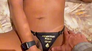 i bet you can't guess cuckold husband's wild gift. wife rides stranger hard.