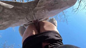we fucked outside drone watched my big tit wife!