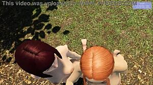 lets play paradise trails vr part 8 shaved redhead outdoor pussy